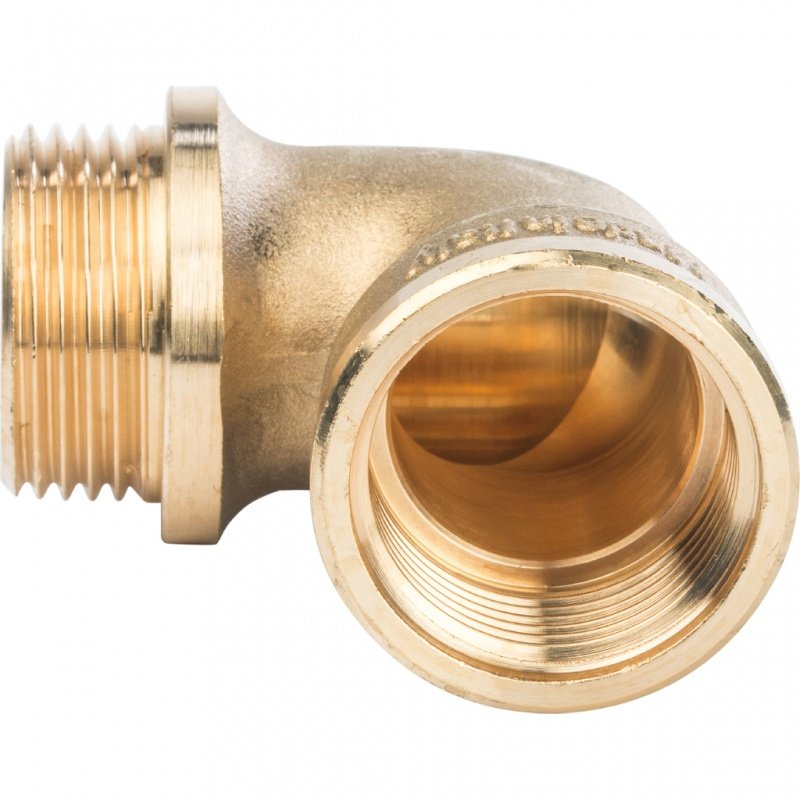 Угольник ВН с упором 1" латунь STOUT SFT0015000001 - Вид №1