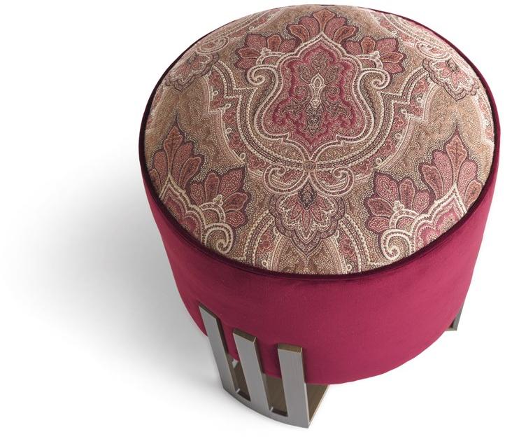 ETRO Home Interiors Круглый пуф, обитый тканью и бархатом Klee E.kle.222.b - Вид №1