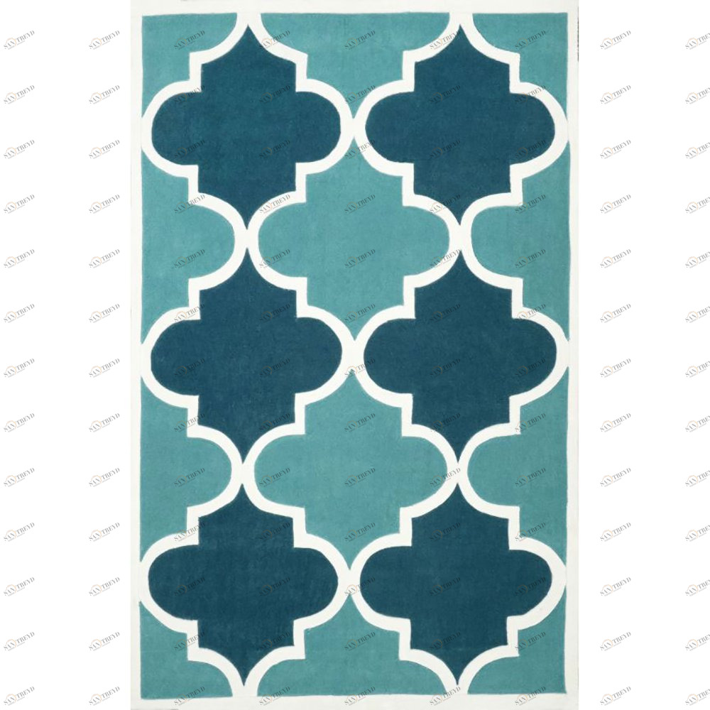 Ковер Trelli бирюзовый 300х500 DOLLY CAPRETS ДИЗАЙНЕРСКИЕ, ТРЕЛЬЯЖНЫЙ УЗОР 015047 Бирюзовый 