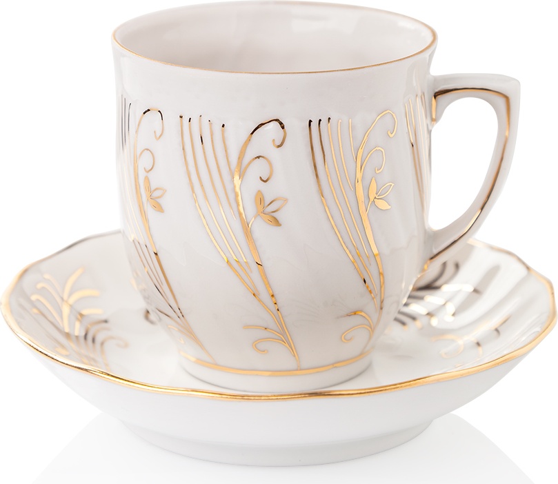 10617379 Мануфактуры Гарднеръ в Вербилках Чашка с блюдцем 100 № 10 "Сувенирная" Фарфор, Керамика 