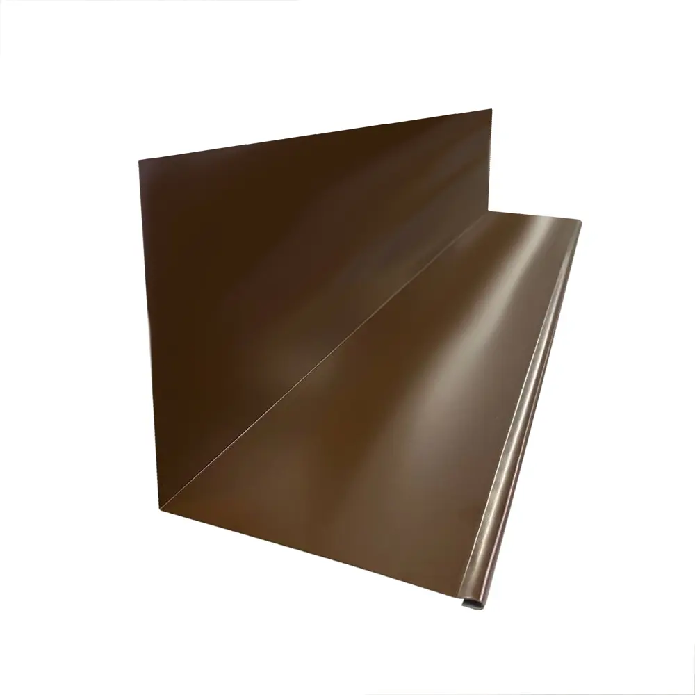 85286317 Планка примыкания верхняя 150x150 мм 2 м 0.4 мм RAL 8017 коричневый STLM-0060886