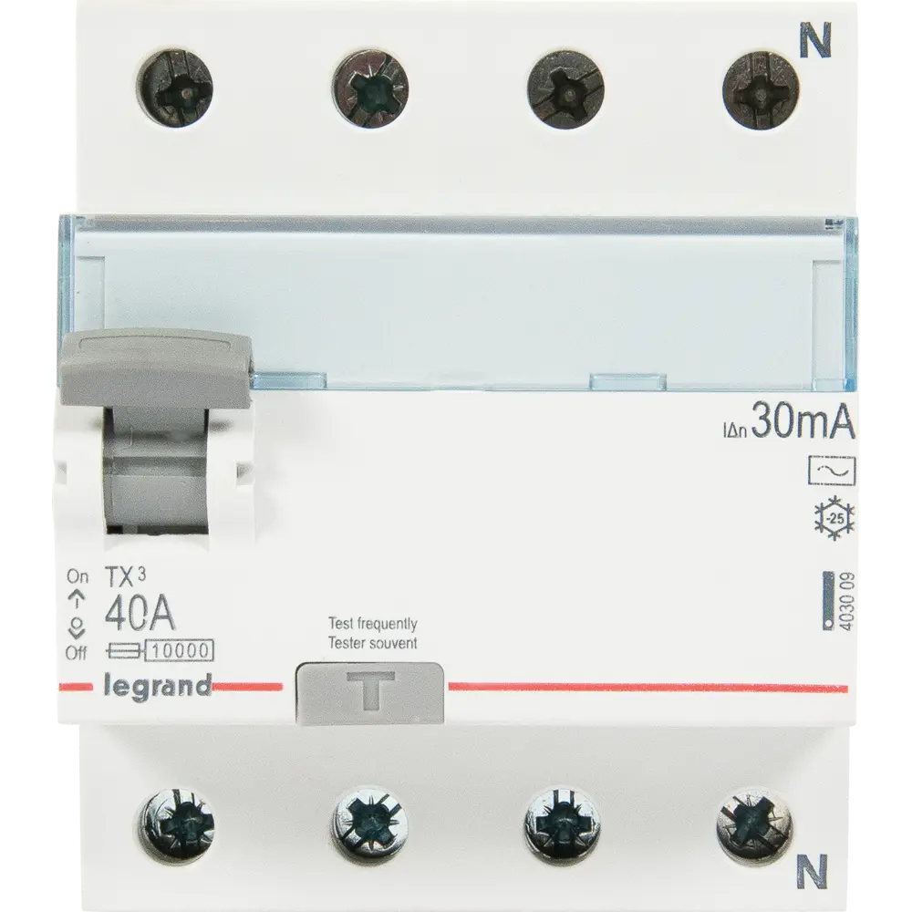 УЗО Legrand TX3 3P N 40 A 30 мА 10 кА AC 403009 10307364 STLM-2106403  - Вид №1