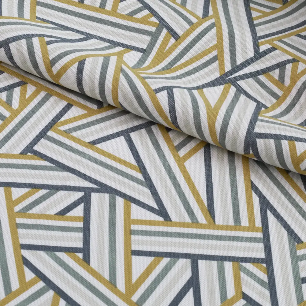 Ткань 1 м/п Геометрия велюр 290 см цвет желтый GARDEN STLM-2160083