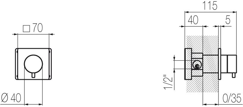 Radomonte 2-ходовой переключатель из нержавеющей стали Aico Dev10-a - Вид №1