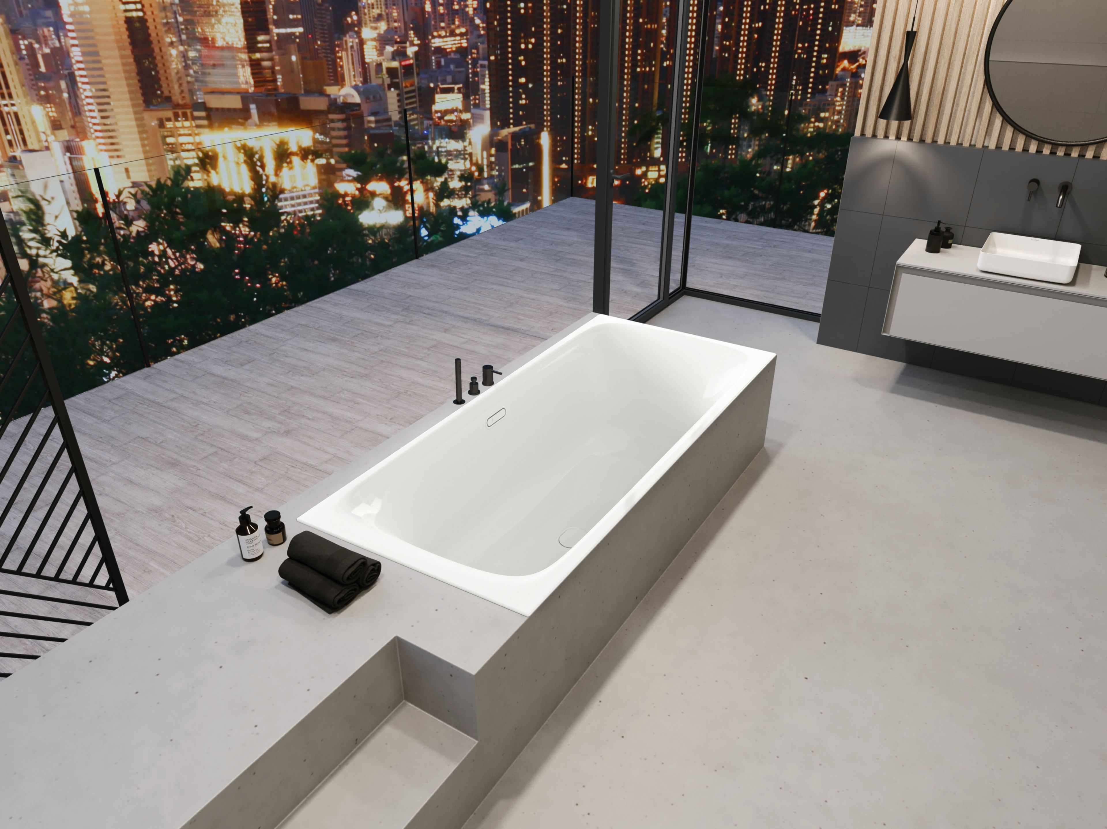 Прямоугольная эмалированная стальная ванна KALDEWEI Nuio Duo ARCH-00053507