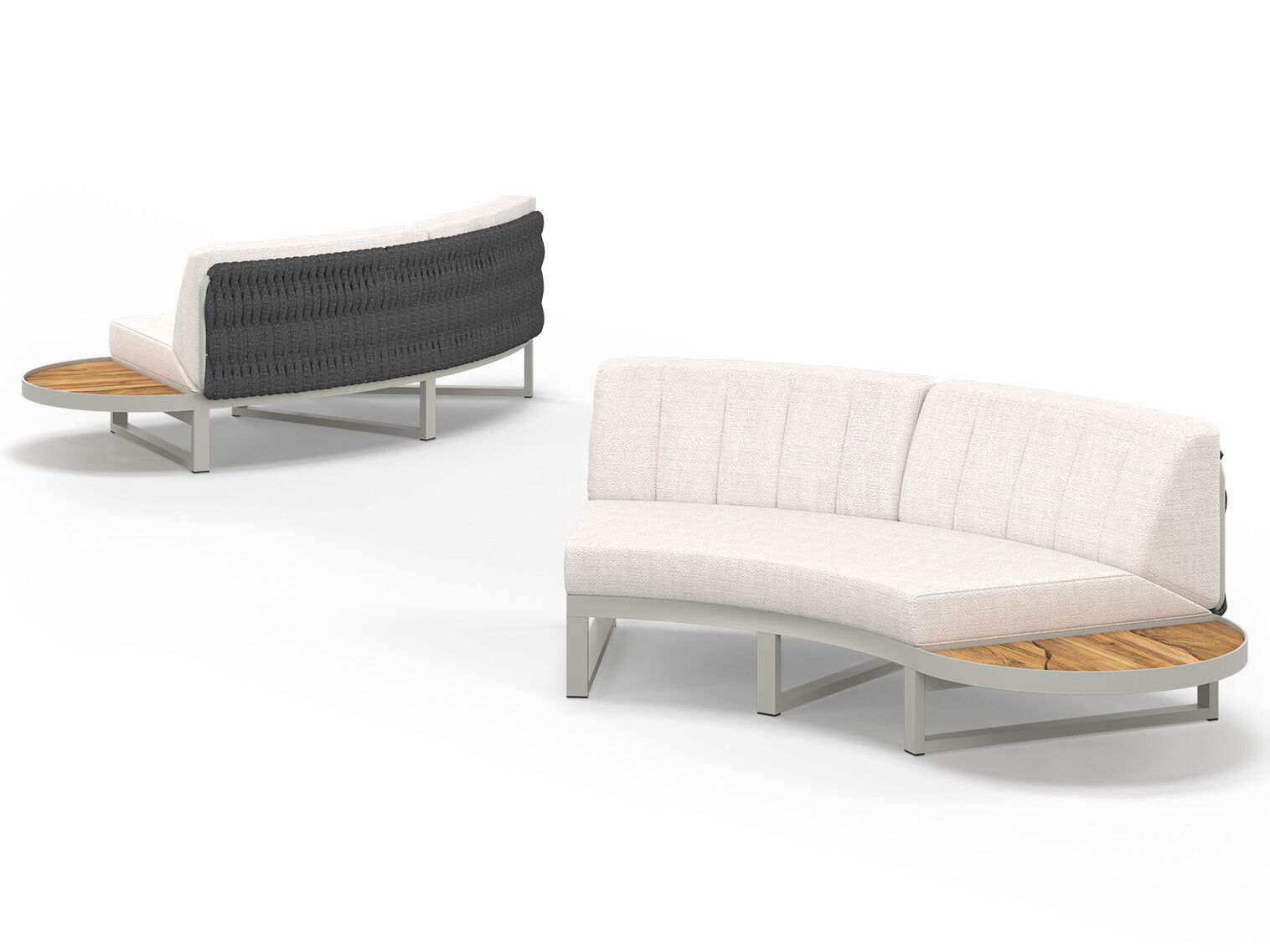 Тканевый изогнутый модульный садовый диван MAMAGREEN Munia ARCH-00064107 - Вид №4