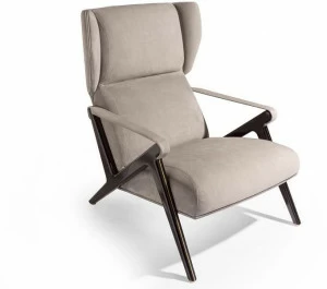 Visionnaire Кресло Bergere из нубука с подлокотниками с подголовником