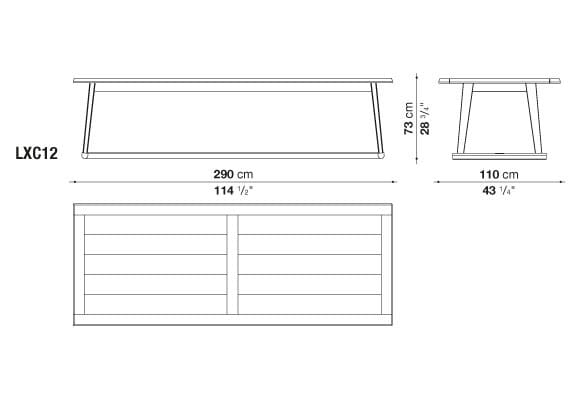 Прямоугольный дубовый стол Maxalto Recipio ' 14 ARCH-00006516 - Вид №3