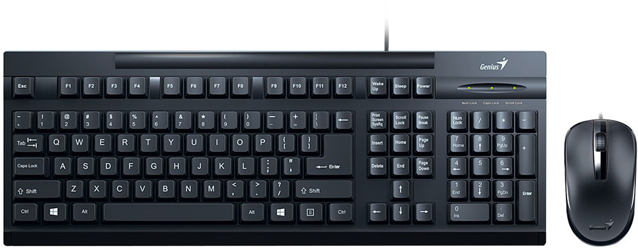 31330209102 Клавиатура + мышь km-125 usb, черный, проводной Genius Santreyd 
