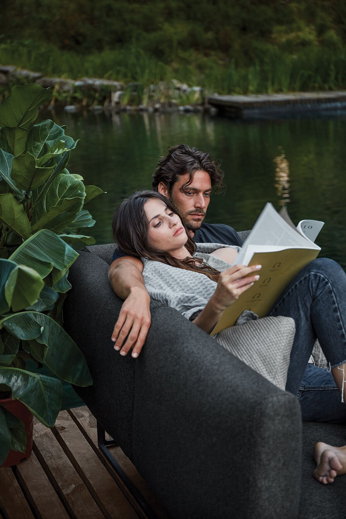 Тканевый модульный садовый диван Gloster Maya ARCH-00027700 - Вид №9