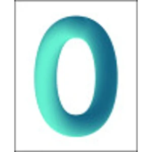 Цифра «0» самоклеящаяся 50x40 мм пенополиэтилен цвет глянцевый белый