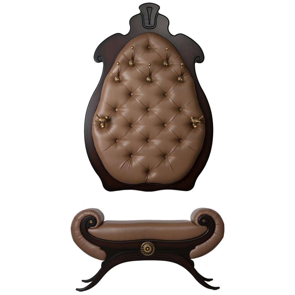 11554,11555 Настенная прихожая Квин Каштан Капучино 1 BOGACHO 4627155816483, 4627155816346