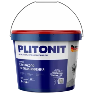 89374219 Грунтовка для сухих и влажных помещений Plitonit Глубокого проникновения 5 л STLM-1396233
