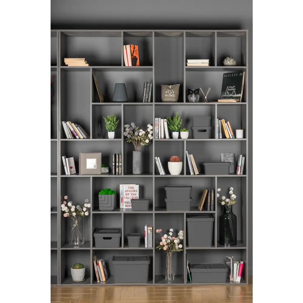 БЫТПЛАСТ Ящик Luxe с крышкой-полкой 12 л, серый 82905604 STLM-0037754 - Вид №10