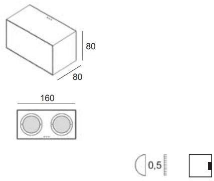 BEL-LIGHTING Бра для наружного освещения прямого света из анодированного алюминия Cube 904.gu - Вид №1