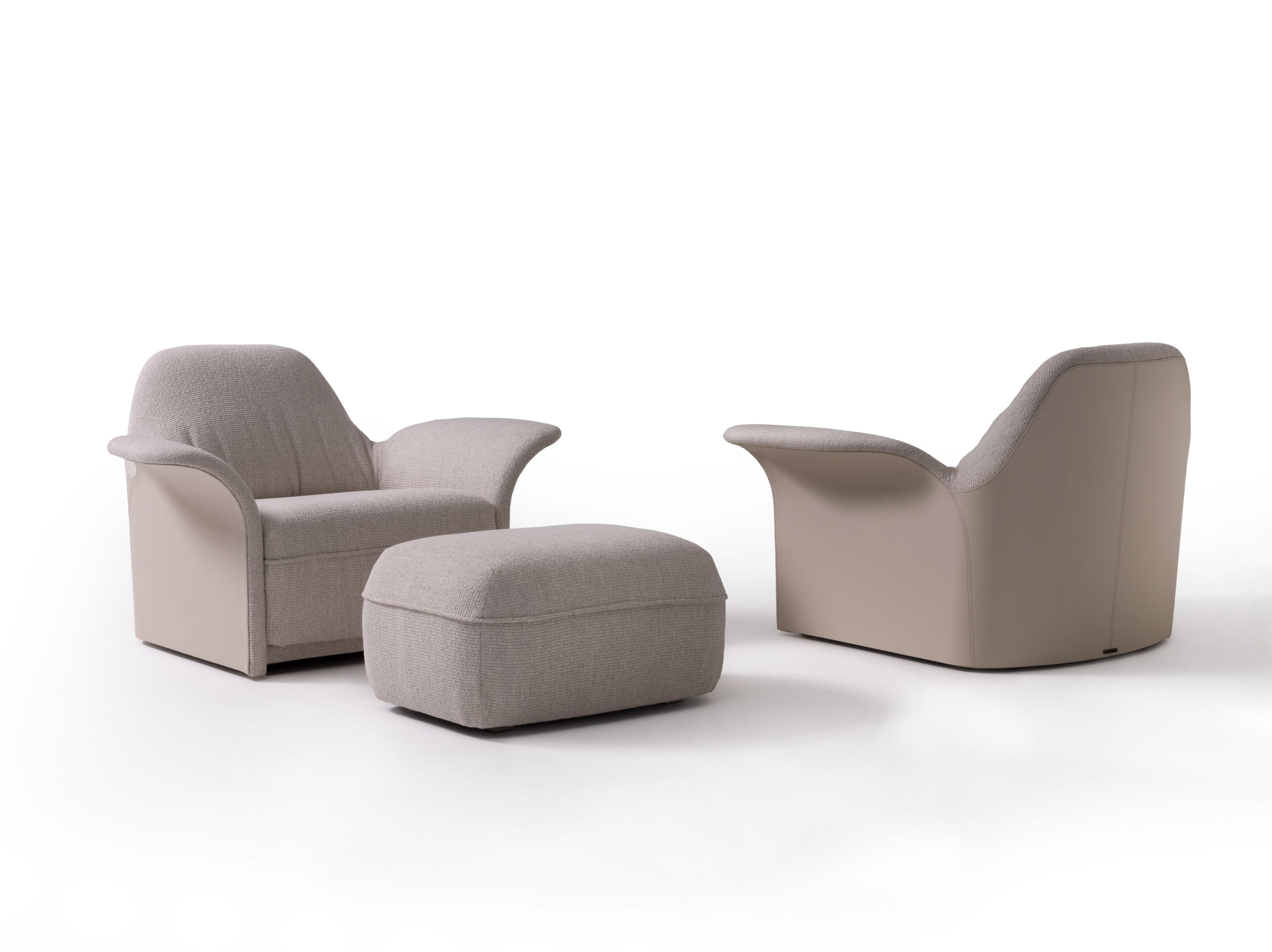 Кресло из ткани и кожи Casa Covre ALBATRO ARCH-00004812