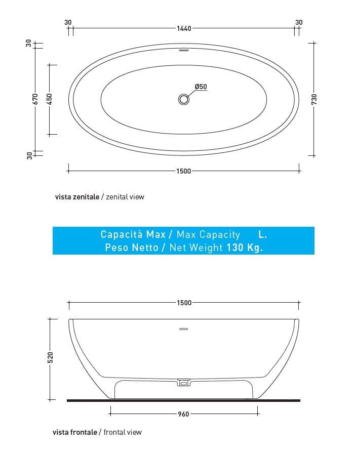 Овальная каменная ванна в центре комнатыluce® Ceramica Flaminia приложение ARCH-00115494 - Вид №5
