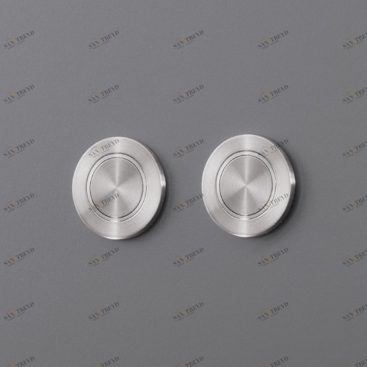 Пара кнопок для двойного смыва Geberit (Omega) цистерны, установленных на панели доступной для контроля  PUL08 CEADESIGN 