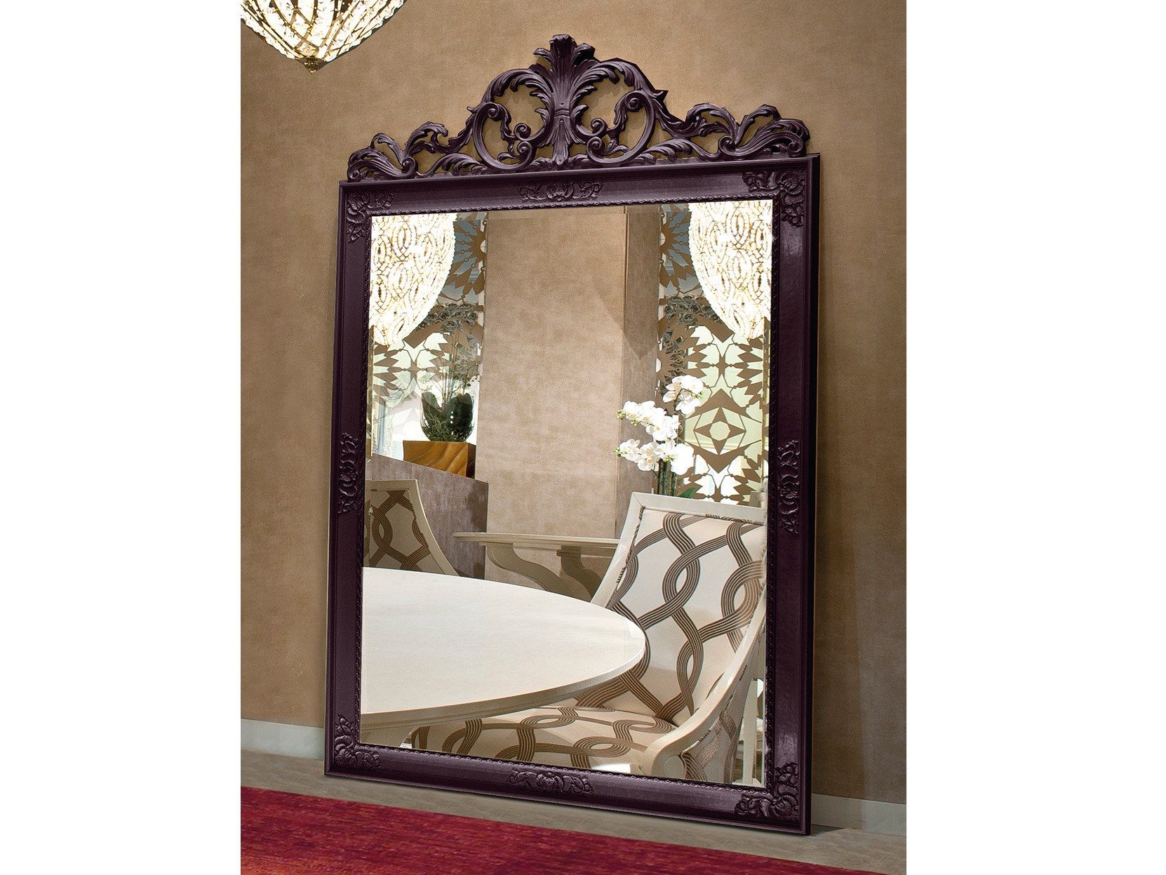 Прямоугольное зеркало с рамой стены CASA +39 Gold ARCH-00118737