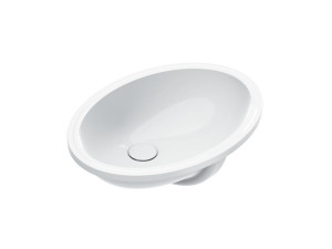 Утопленная раковина с одной овальной столешницей