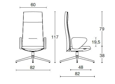 Офисное кресло с 4 спицами Diemme ARCH-00072851 - Вид №8