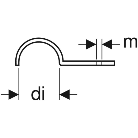 601.761.00.1 Скоба Geberit для трубы одинарная Geberit  - Вид №2