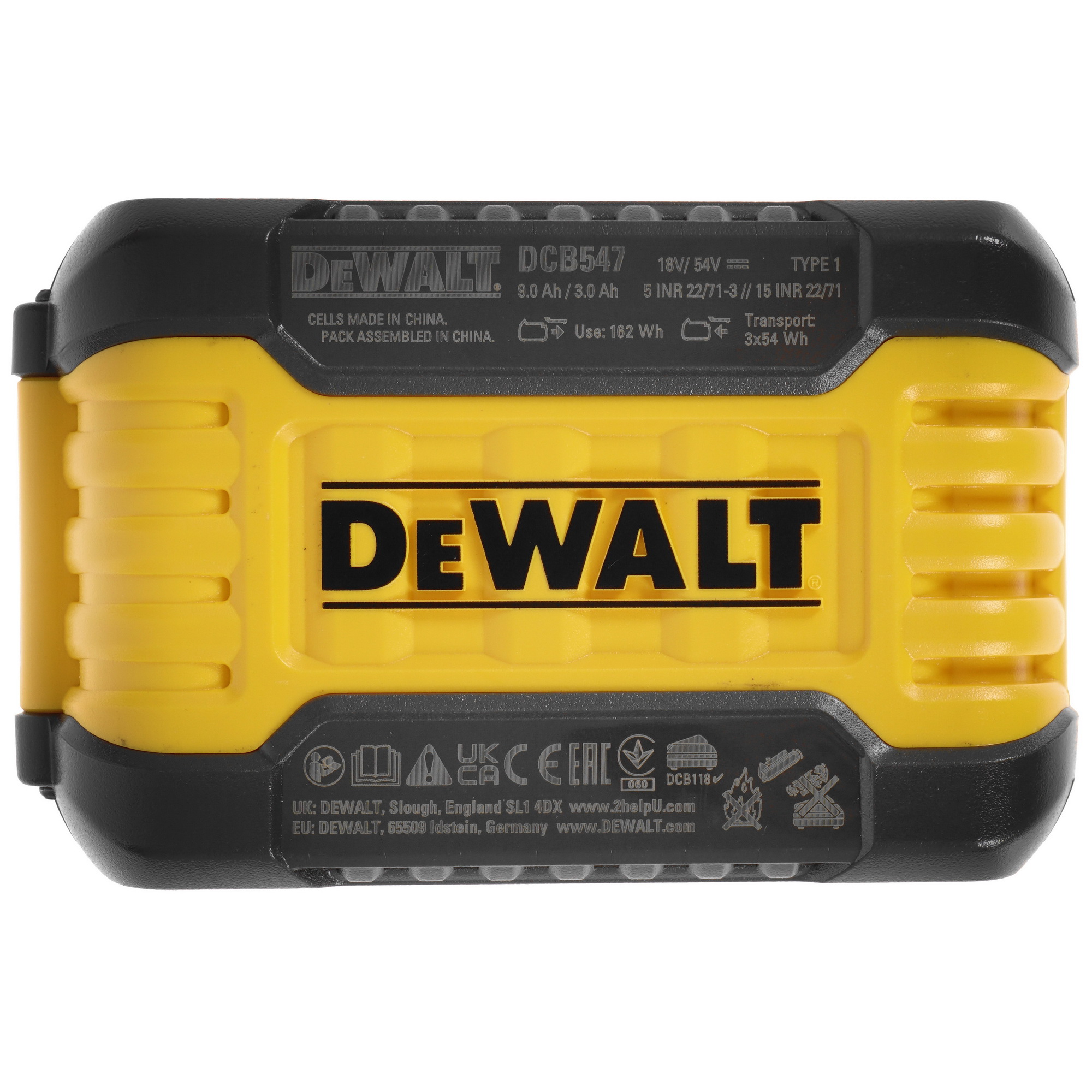 Аккумулятор DeWalt DCB547 XR FLEXVOLТ 18/54V 8168575 STDN-0117435 - Вид №3