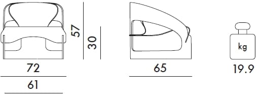 Кресло из ПММА с подлокотниками Kartell JOE COLOMBO ARCH-00132249 - Вид №17