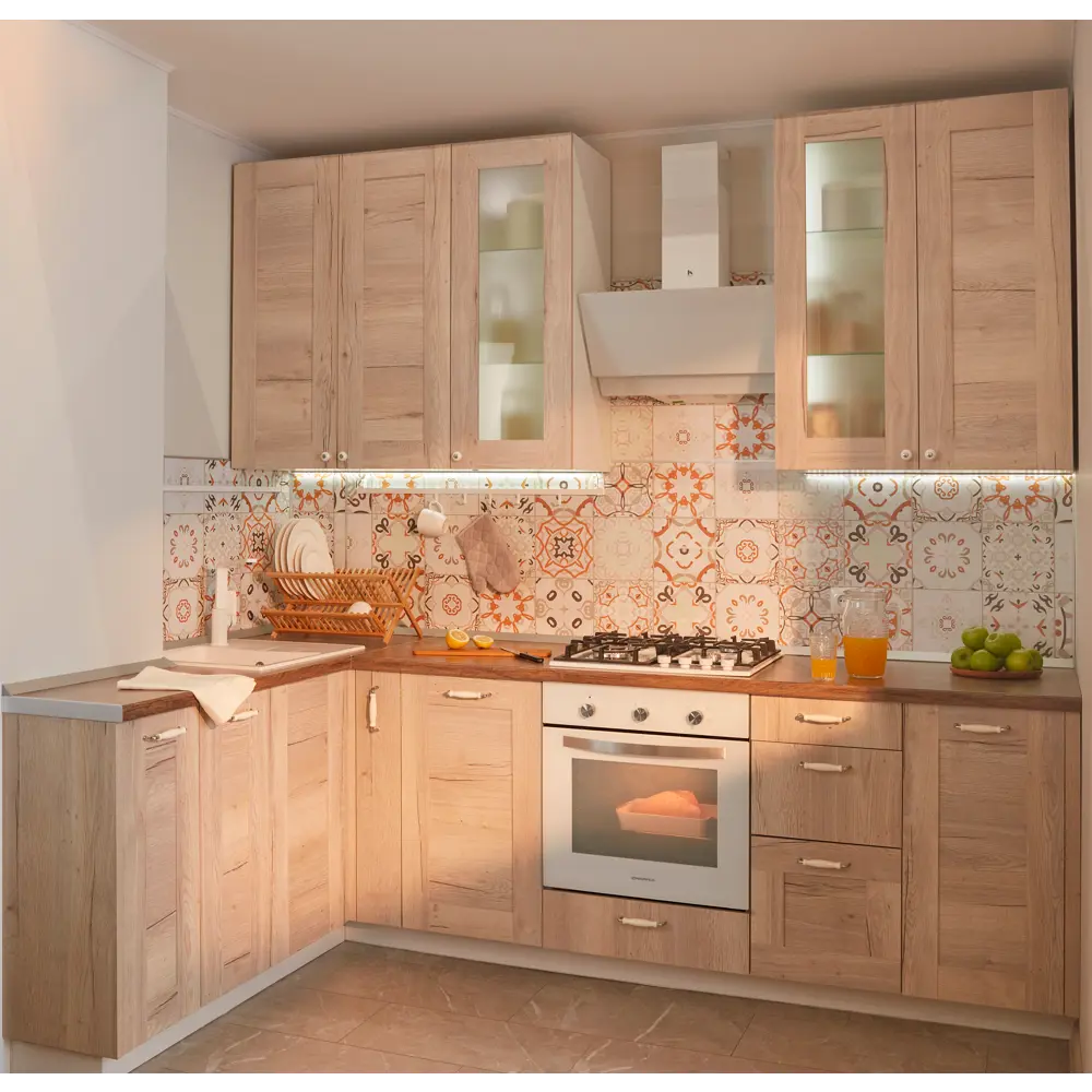 Фасад кухонный DELINIA ID Касли 59.7×102.1 см в цвете светлое дерево 86881000 STLM-1388533 - Вид №8