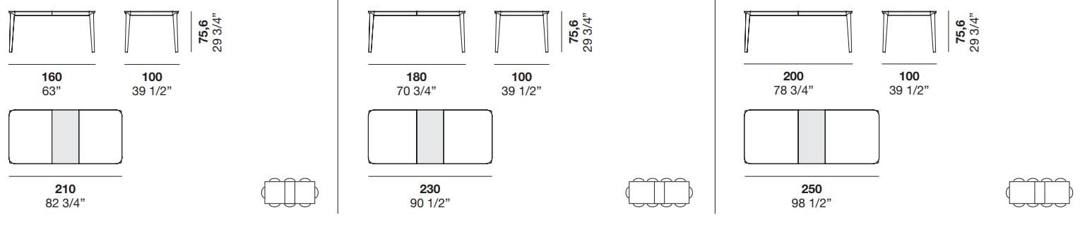 Деревянный прямоугольный стол Alf DaFrè ADAMO ARCH-00117918 - Вид №3