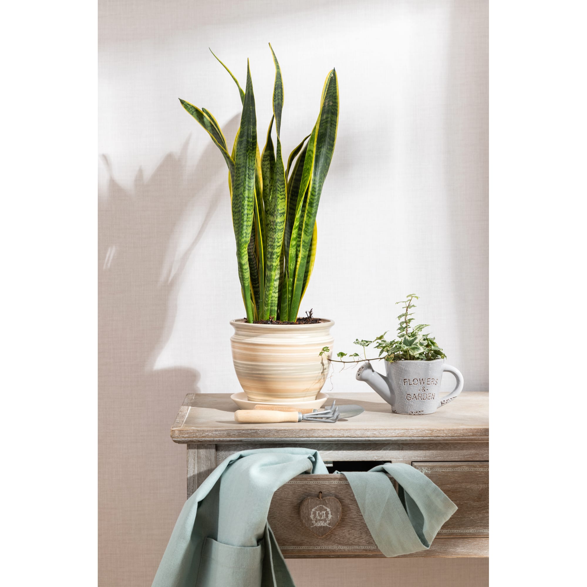 16141588 Горшок цветочный ø29 h22.8 см v7.7 л керамика бежевый/серый Уют Santreyd - Вид №2