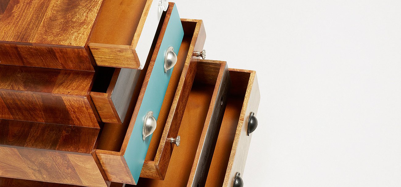 Комод в прихожую с 6 ящиками разноцветный Collin BARCELONA DESIGN ДИЗАЙНЕРСКИЕ, КОМОДЫ COLLIN 148701 Коричневый;разноцветный  - Вид №6