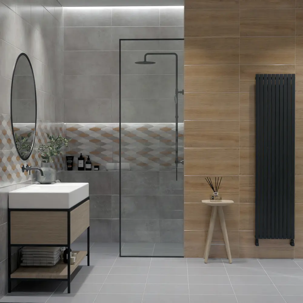 Настенная плитка НЕФРИТ-КЕРАМИКА Эни серый 30х60 см 89232592 STLM-0943664 - Вид №8