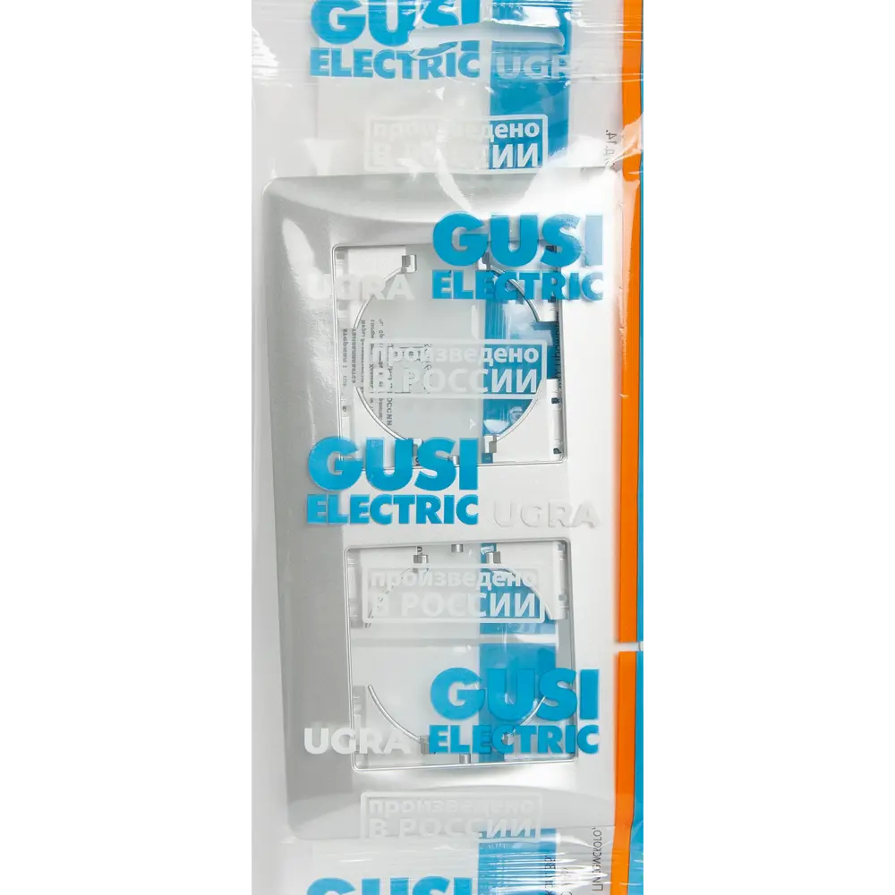 Рамка GUSI Electric Ugra для розеток и выключателей серебристая 83865107 STLM-0045254 - Вид №3
