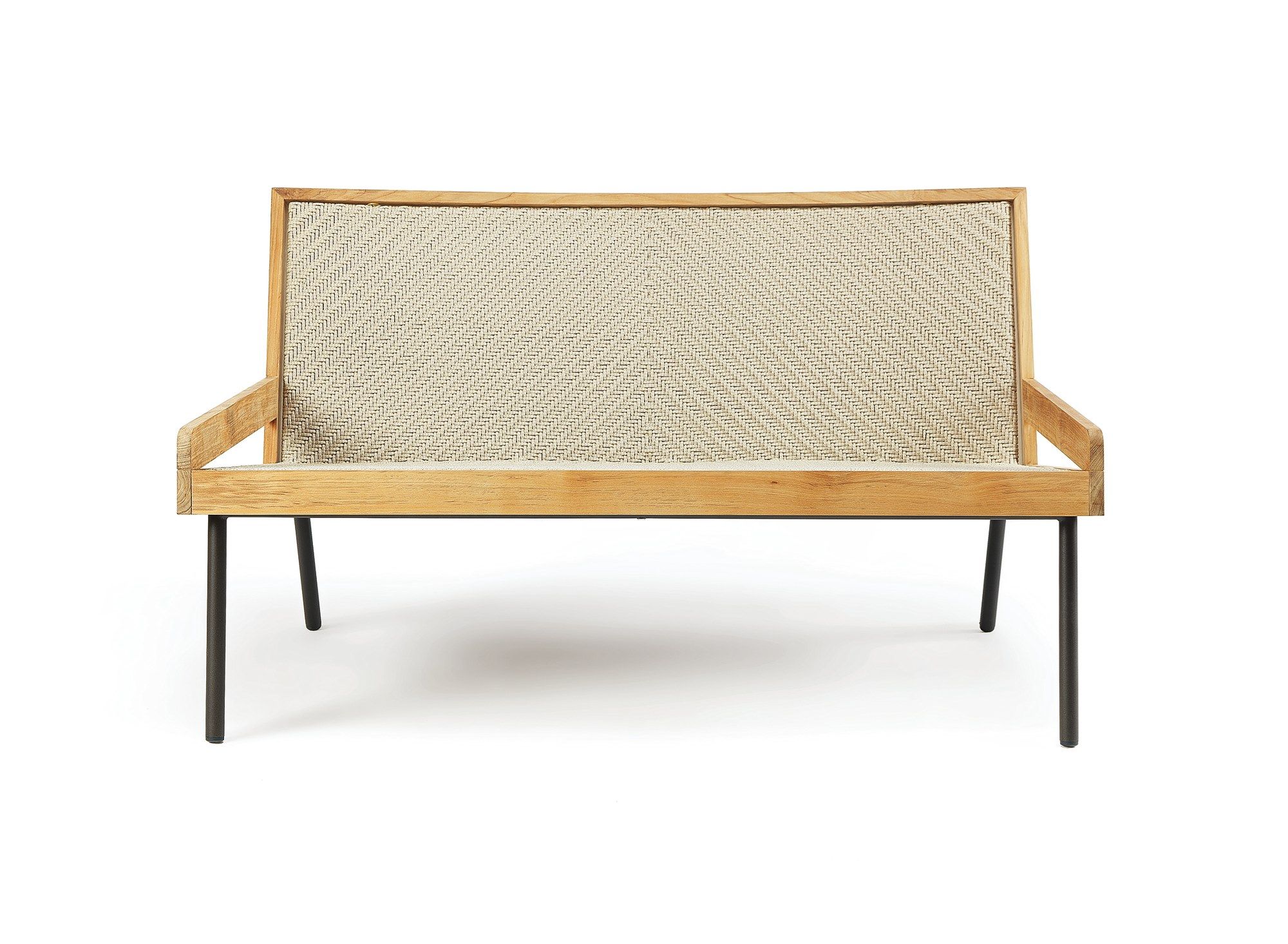 2-местный диван из тика и полипропиленовой веревки Ethimo открытый ARCH-00003767