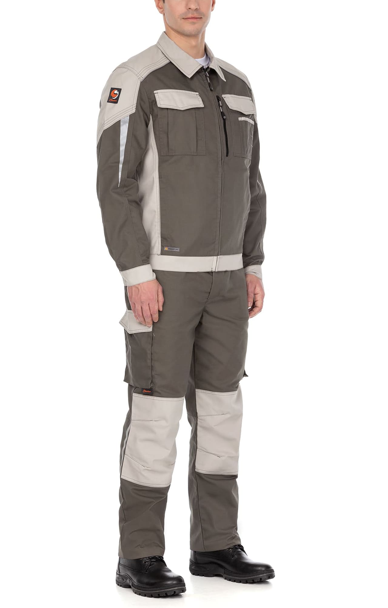 4957104 Костюм  NEW серый хаки с серым песком STATUS  Летняя спецодежда  размер 56-58/182-188  - Вид №11