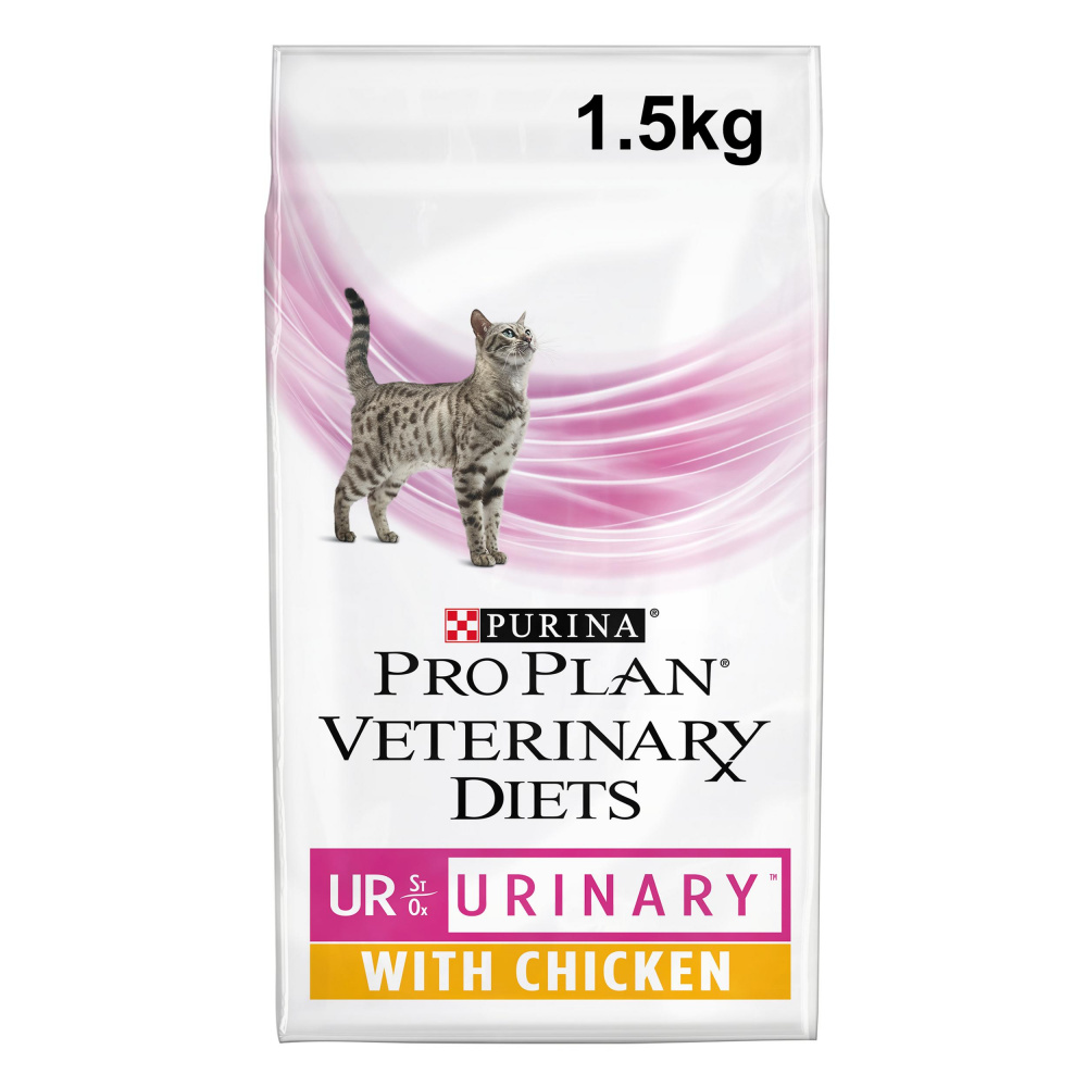 ПР0033161 Корм для кошек Veterinary Diets UR St/Ox при болезни нижних отделов мочевыводящих путей, курица сух. 1,5кг Pro Plan 