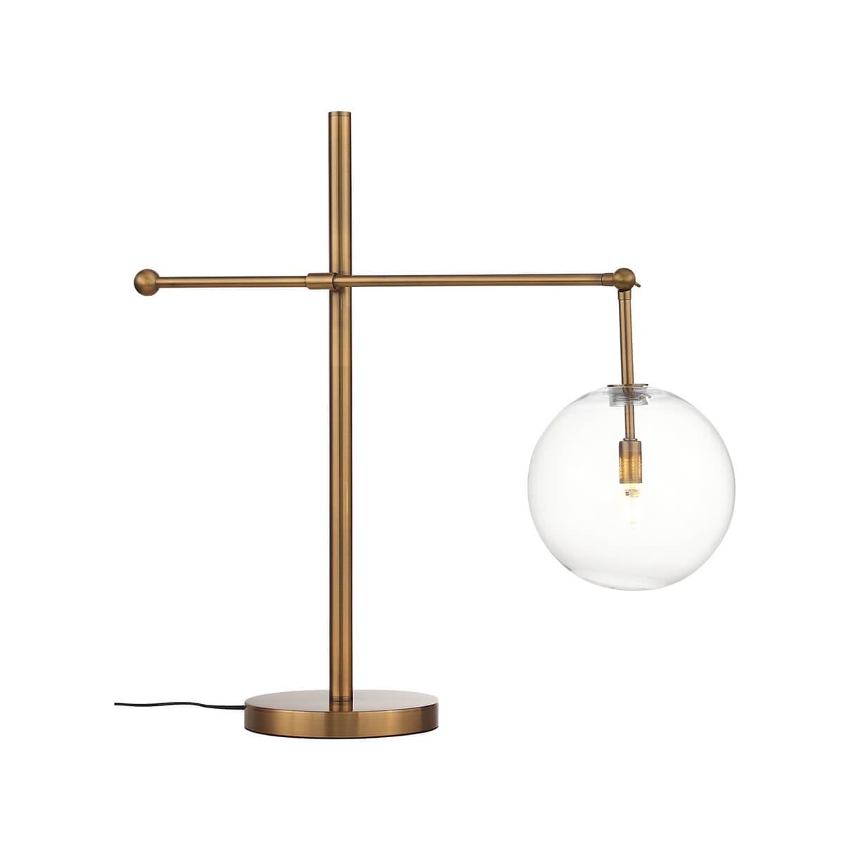 Настольная лампа с круглым плафоном латунь Sandro SL1205.304.01 ST LUCE КЛАССИЧЕСКИЕ 00-3834848 Золото;прозрачный  - Вид №1