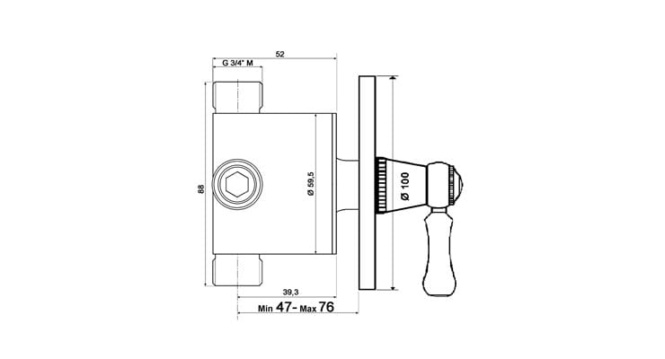 4-ходовой переключатель для душа rvb 1935 WOOD ARCH-00135384 - Вид №2