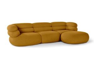 Модульный тканевый диван с полуостровом на 3 места