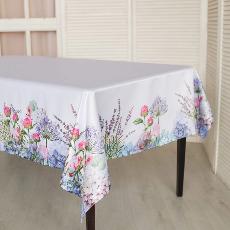 90320648 Скатерть Ботаника гортензии 155х155 см Botanica STLM-0183406 MYATASHOP