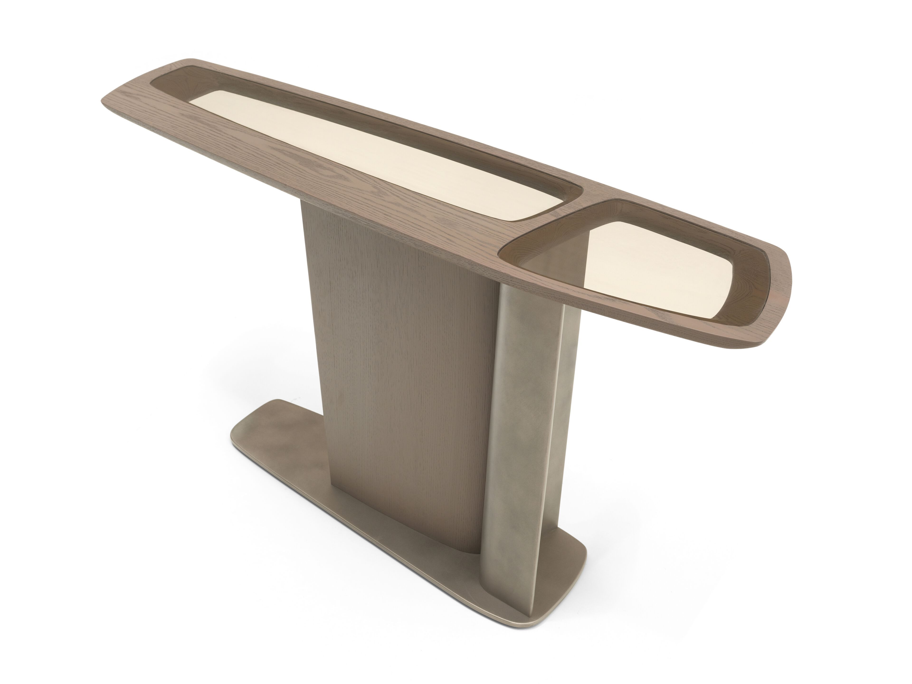 Прямоугольная консоль из дерева и стекла Enne Vision ARCH-00151493 - Вид №6