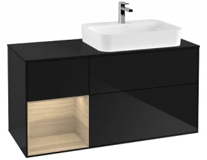 Villeroy&Boch Тумба под раковину Прямоугольная версия F392PCPH Finion Glossy Black Lacquer