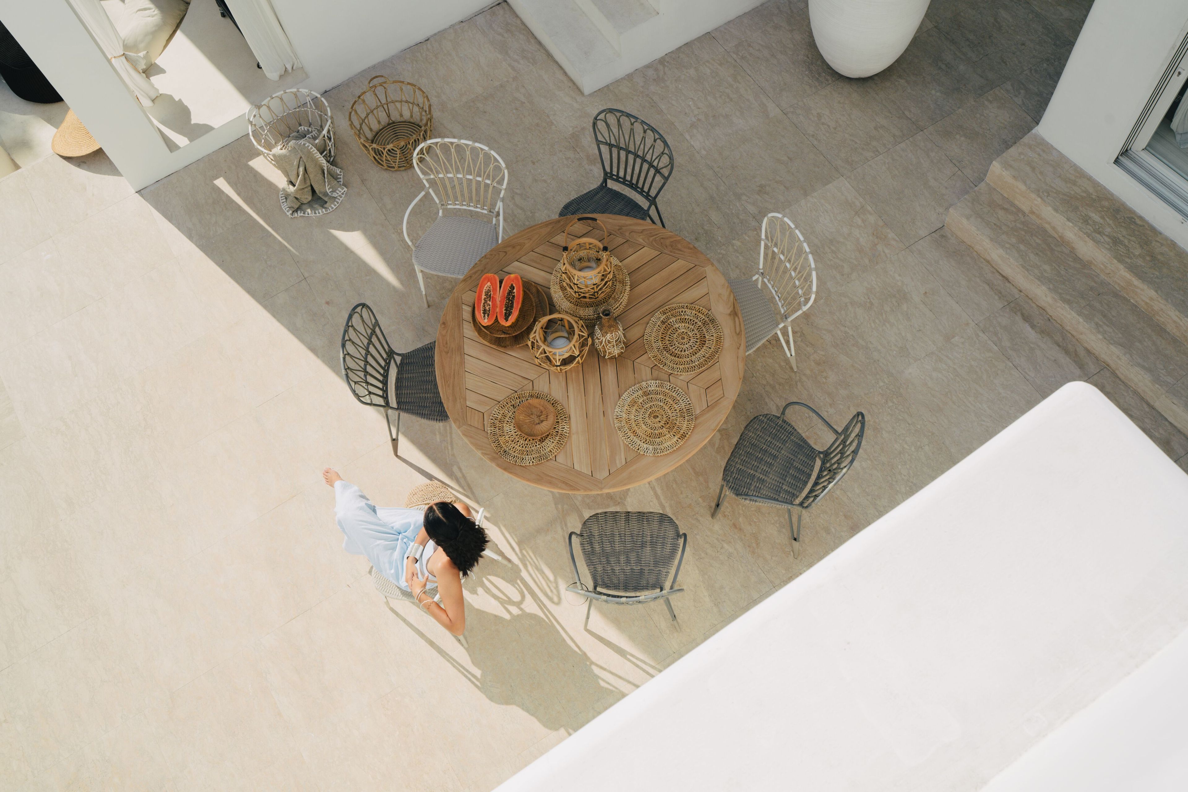 Круглый стол из тикового дерева cbdesign Tino ARCH-00117165 - Вид №7