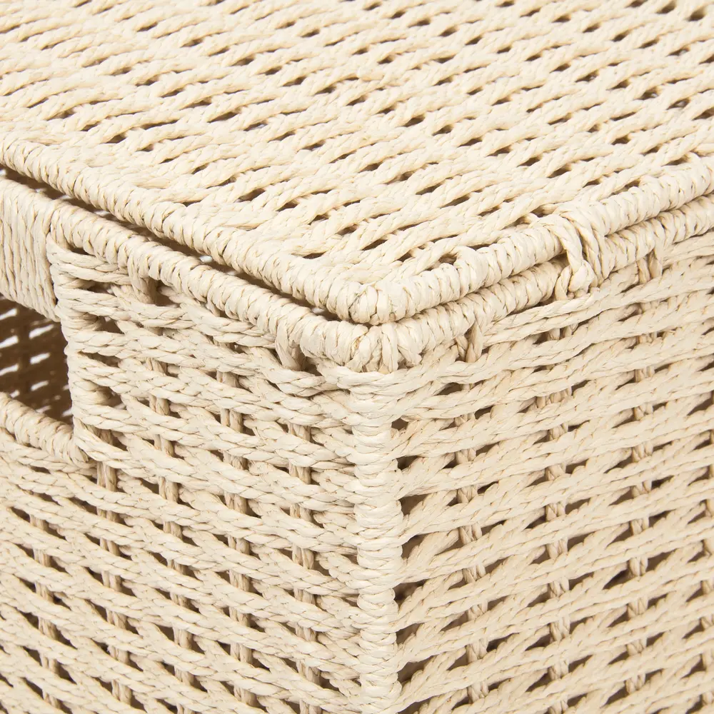 Корзина для хранения 38x18x28 см бумажный шпагат цвет бежевый STORIDEA STLM-2080339 - Вид №4