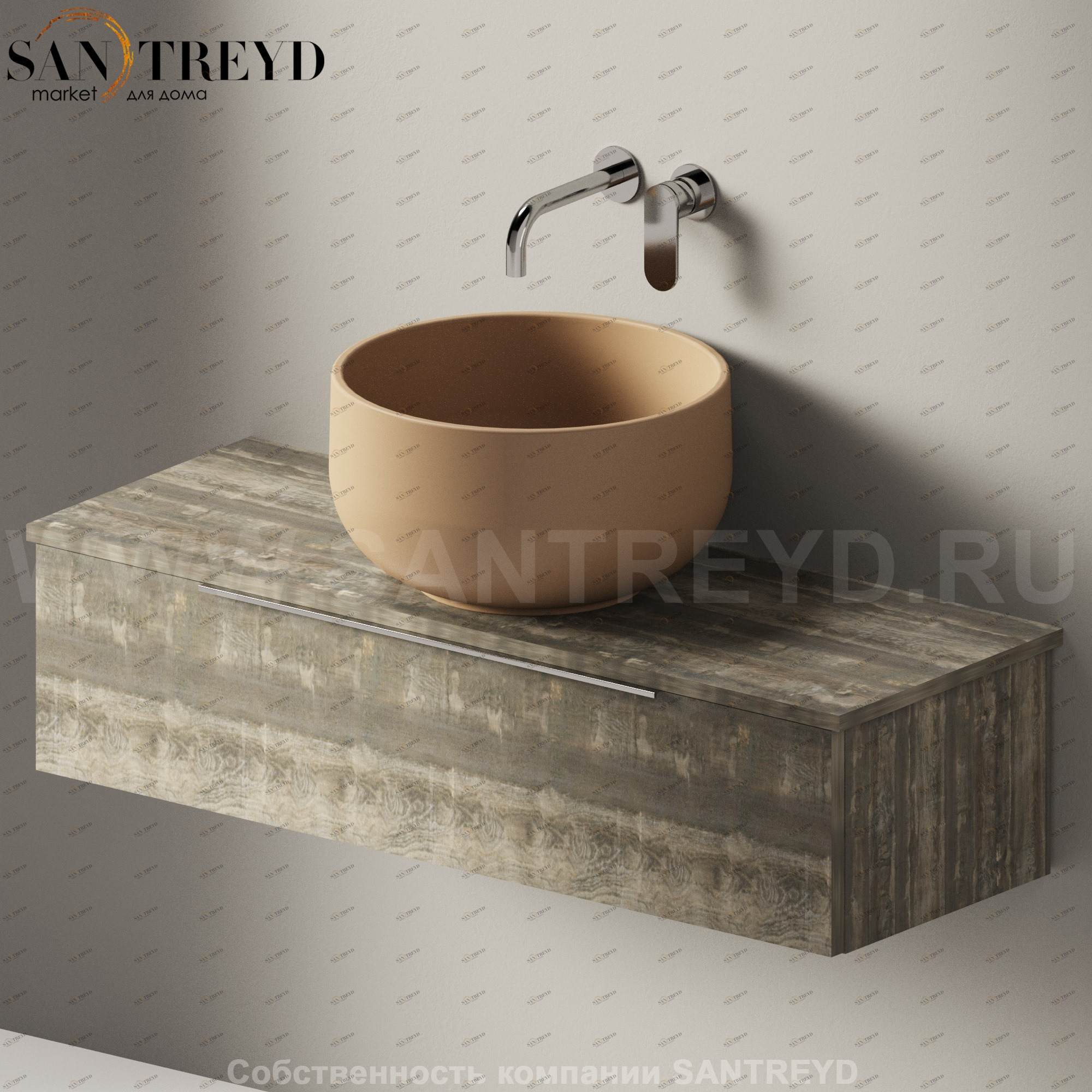 Flaminia BOX Настенная тумба для раковины 105 см с 1 ящиком BX968.WE Ceramica Flaminia BX968WE