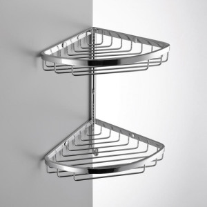 B9604 Полочка-решётка угловая двухъярусная 18x18 см COLOMBO Angolari