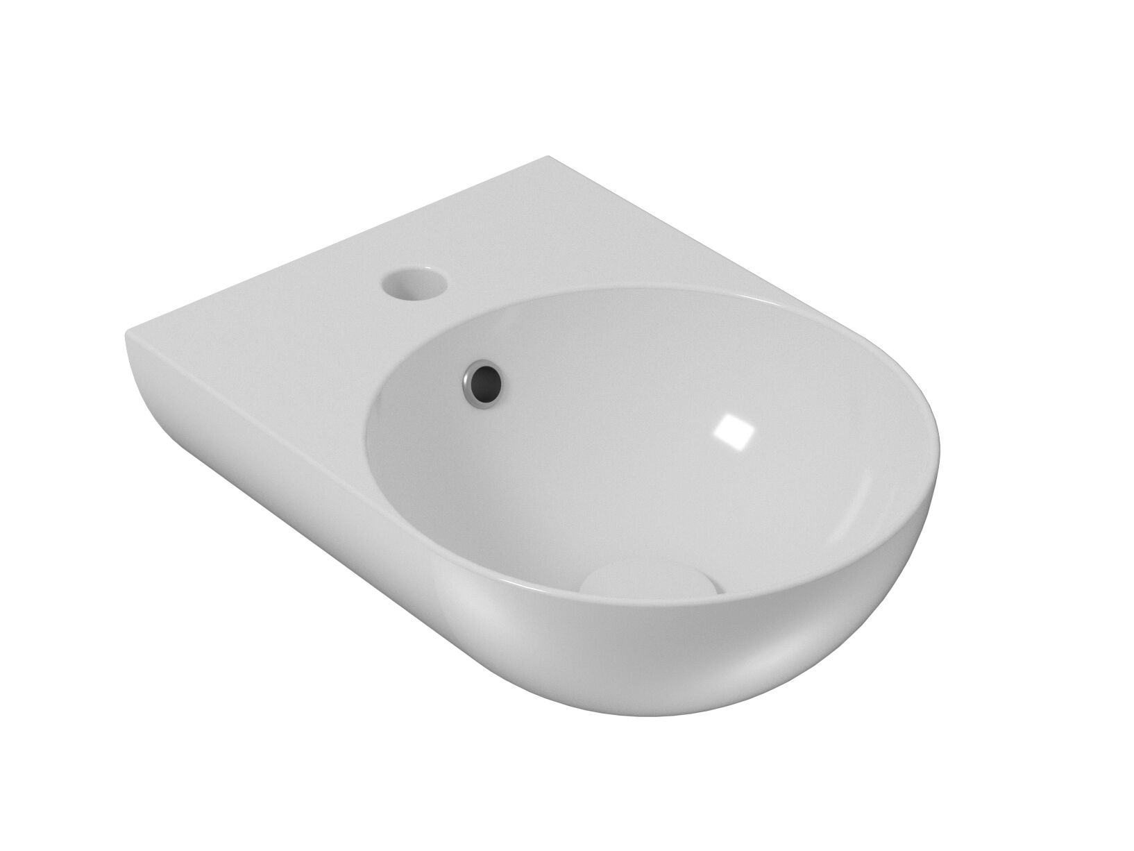 Керамическая ручная мойка с круглым переливом Olympia Ceramica Milady ARCH-00080917