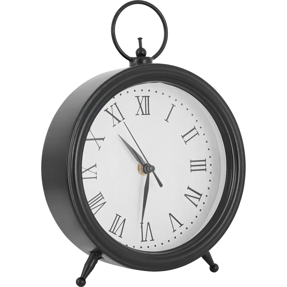 Часы настольные Dream River круглые металл цвет черно-белый ø18,5 см STLM-2019193 - Вид №2