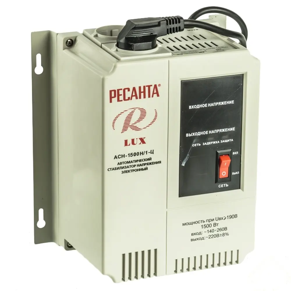 Стабилизатор напряжения настенный Ресанта 1,5 кВт 13544859 STLM-2004112 